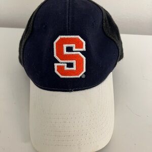 Navy and White Cap with Orange S Logo